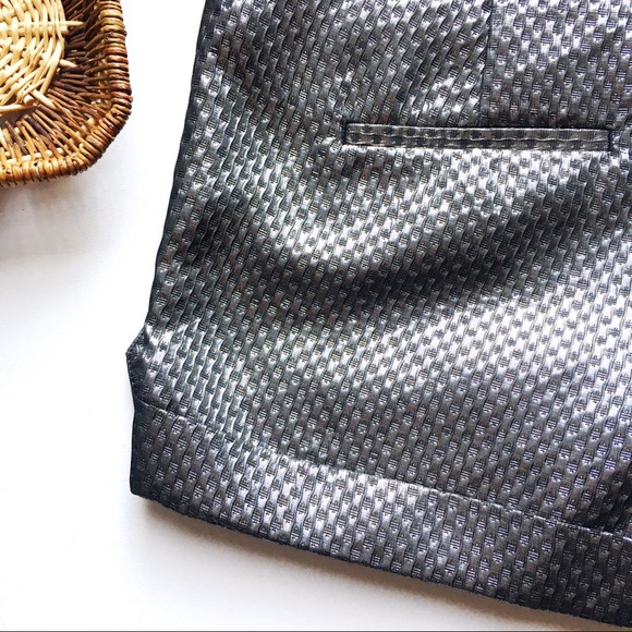 EXPRESS Metallic Graphite Grey Rolled Cuff Shorts - Picture 7 of 15